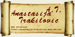 Anastasija Trakilović vizit kartica
